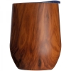 Stainless steel mug with wooden look BRIGHTON 380 ml