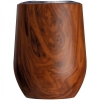 Stainless steel mug with wooden look BRIGHTON 380 ml