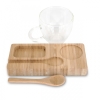 Tray with spoon and glass cup 150 ml FORMOSA