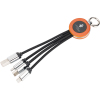4-in-1 cable with elighted logo in a wooden casing