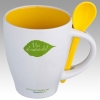 Ceramic mug with spoon 250ml PALERMO