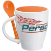 Ceramic mug with spoon 250ml PALERMO